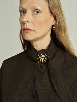 Orbit 7.01ct Cushion Cut Diamond Brooch