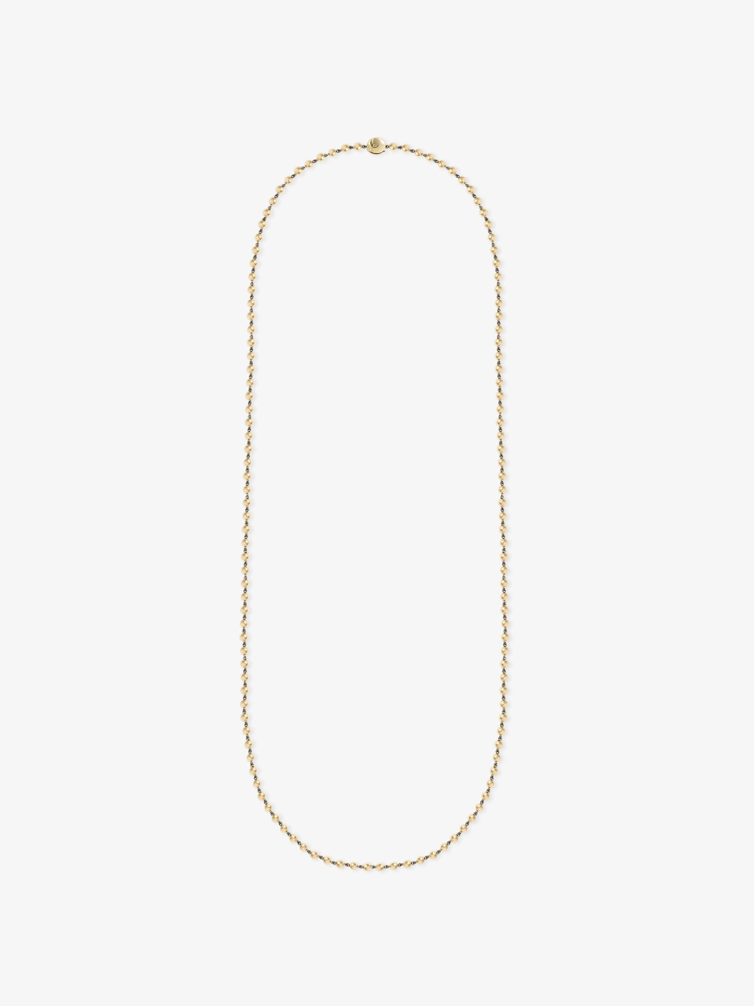 Ball n Chain Yellow Gold 36" Necklace View 1