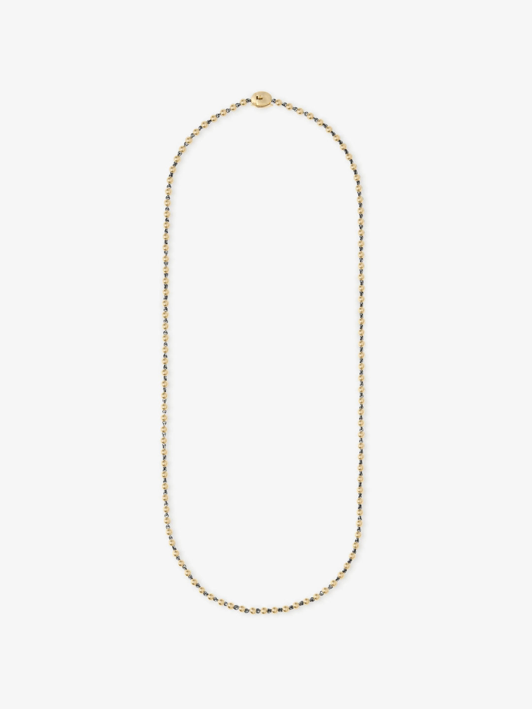 Micro Ball n Chain Yellow Gold 21" Necklace  View 1