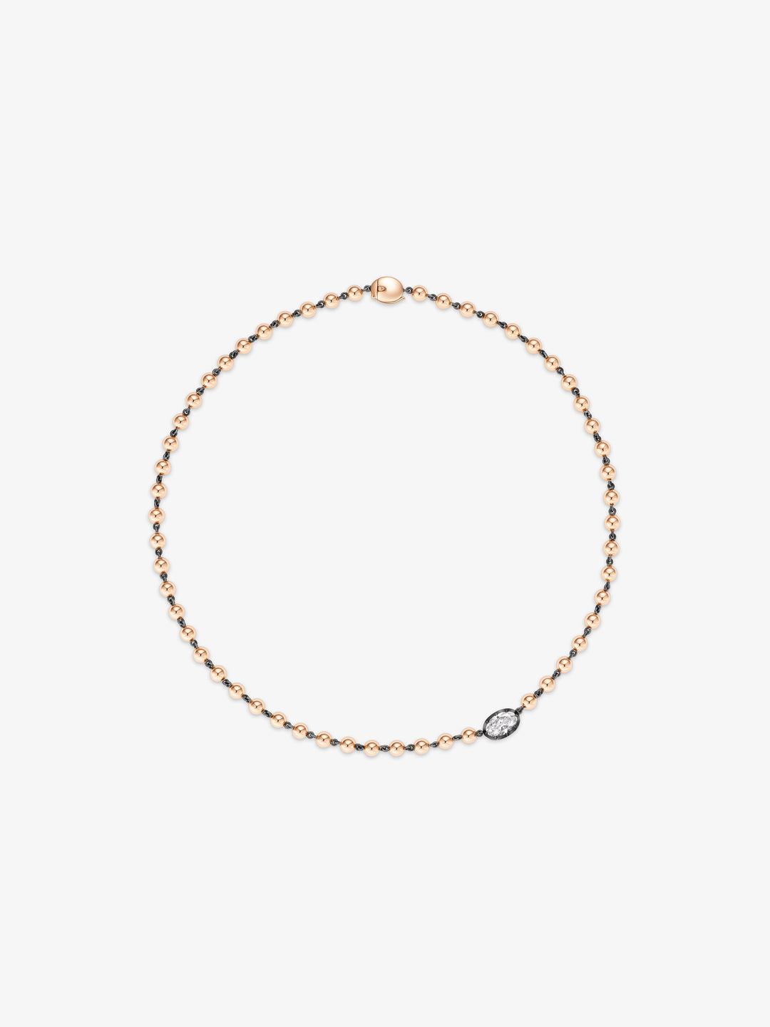 Ball n Chain East-West 1.50ct Oval Diamond 16" Necklace  View 1