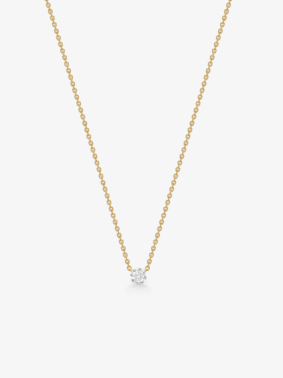 Georgian Cut-Down 0.25ct Diamond & White Gold Pendant Necklace  View 1