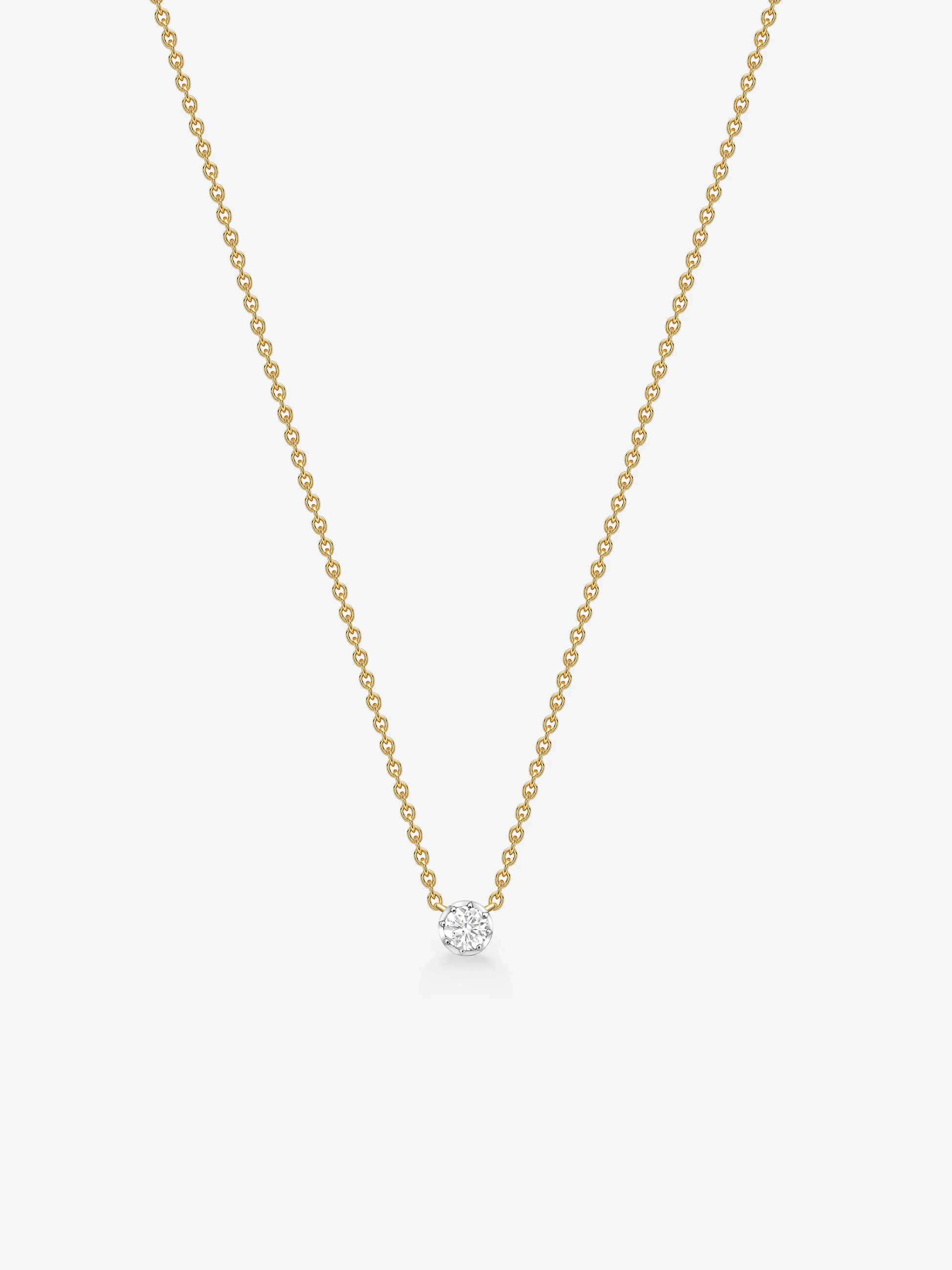 Georgian Cut-Down 0.25ct Diamond & White Gold Pendant Necklace View 1