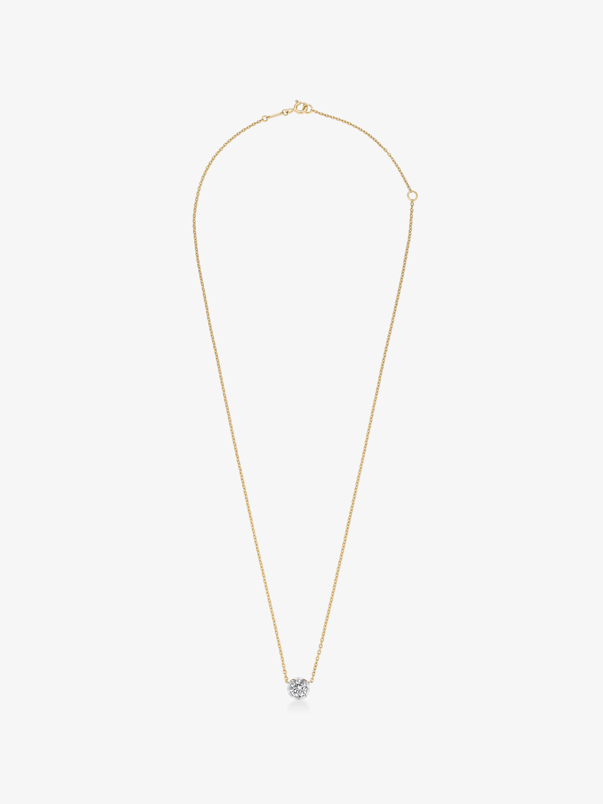 Georgian Cut-Down 0.50ct Diamond & White Gold Pendant Necklace