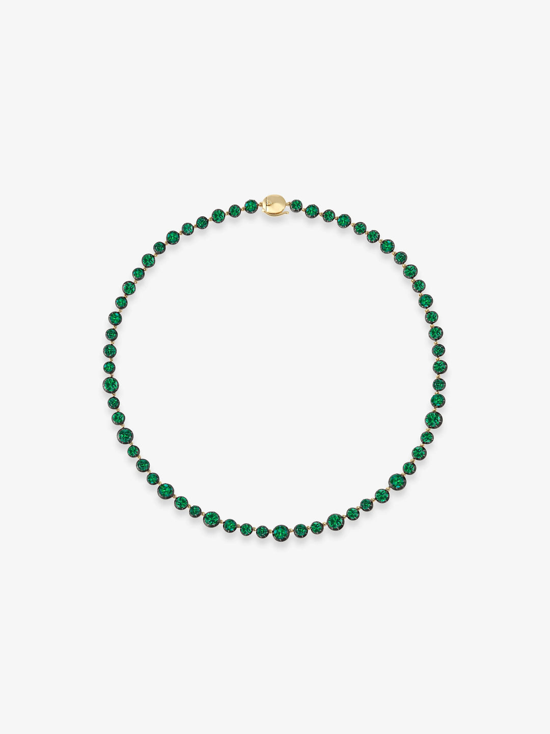 Fruit Salad Emerald Button Back Necklace  View 1
