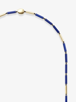 Medallions Long Guard Lapis & Diamond 30" Necklace