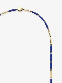 Medallions Long Guard Lapis & Diamond 21" Necklace