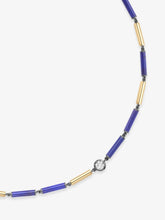 Medallions Long Guard Lapis & Diamond 16" Necklace