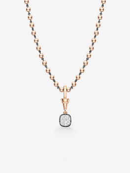 Ball n Chain 1.51ct Cushion Cut Diamond Pendant