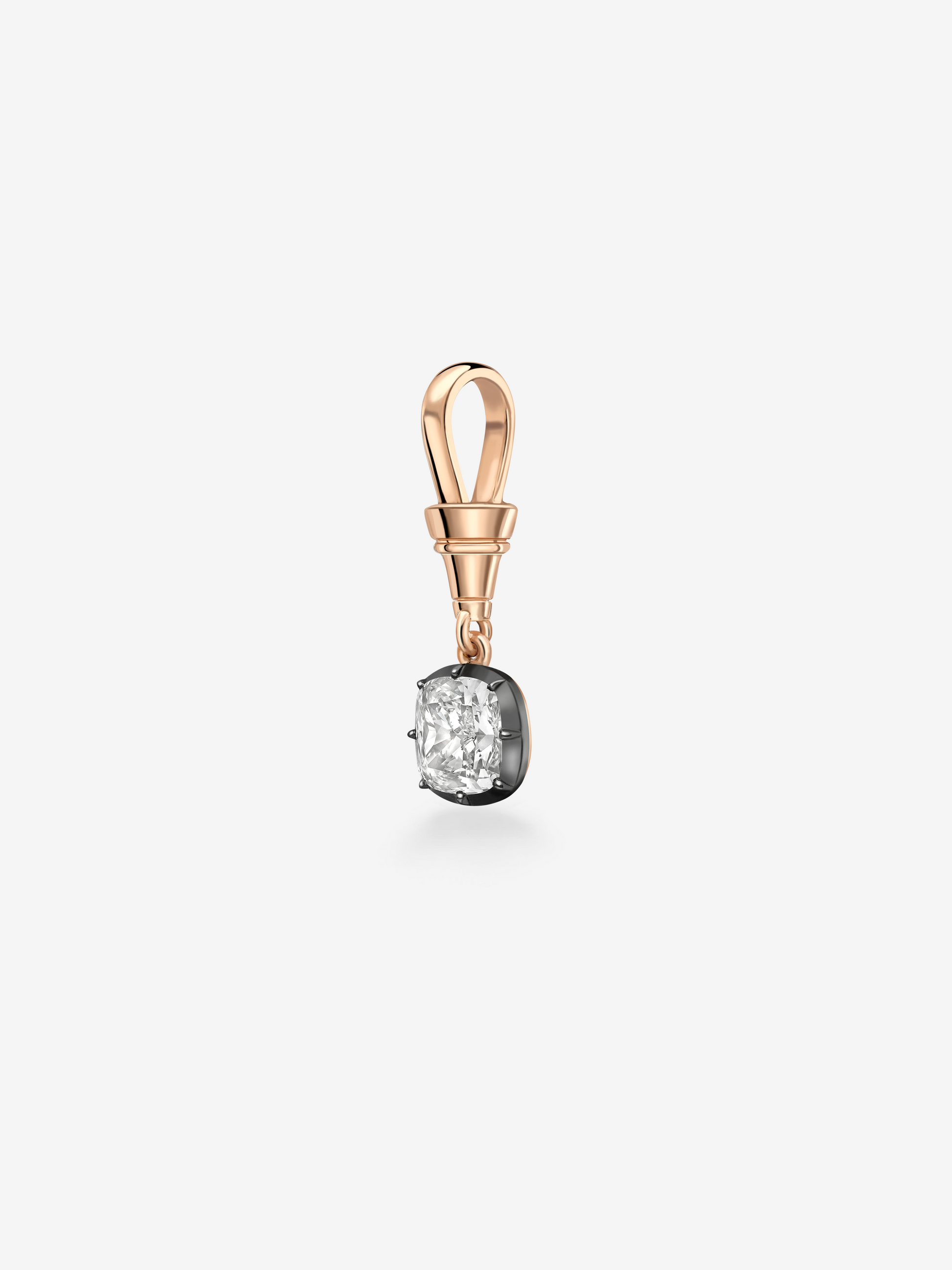 Ball n Chain 1.51ct Cushion Cut Diamond Pendant View 2