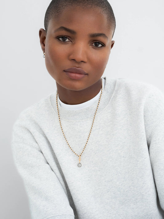 Ball n Chain 1.91ct Cushion Diamond Pendant View 3