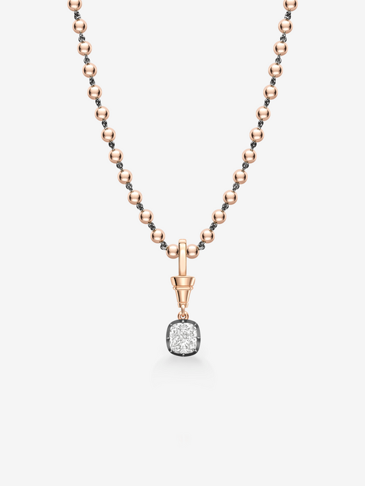 Ball n Chain 1.91ct Cushion Diamond Pendant View 2