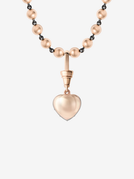 Ball n Chain 2.50ct Heart-Shaped Diamond Pendant