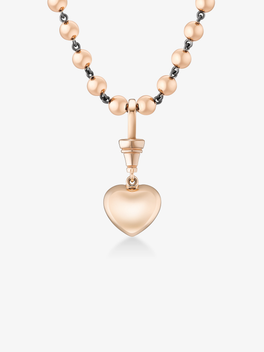 Ball n Chain 4.03ct Heart-Shaped Diamond Pendant