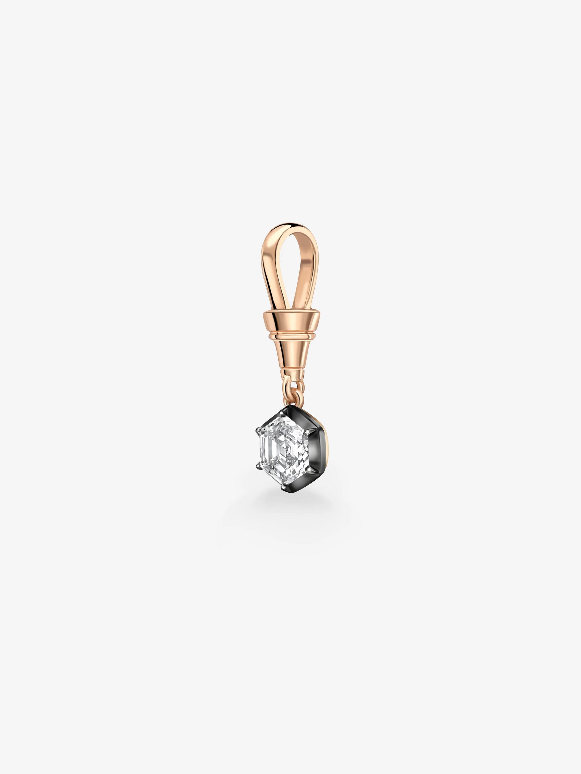 Ball n Chain 1.44ct Hexagon Diamond Pendant View 4