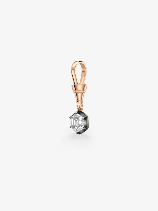 Ball n Chain 1.44ct Hexagon Diamond Pendant View 4