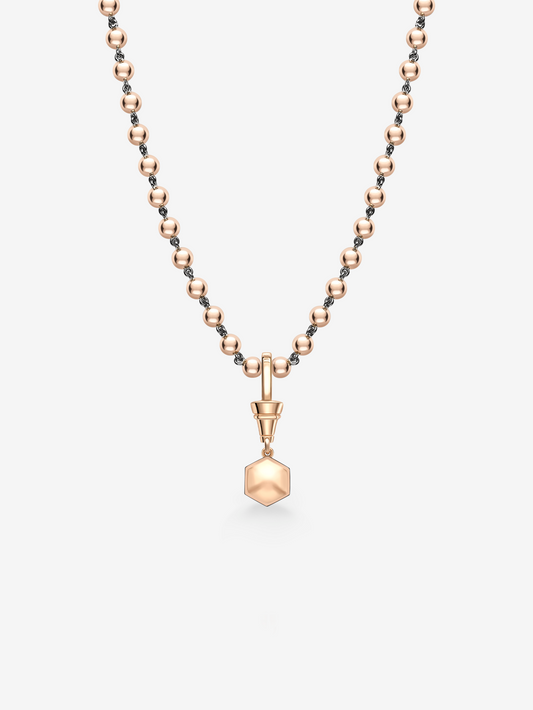 Ball n Chain 1.44ct Hexagon Diamond Pendant View 3