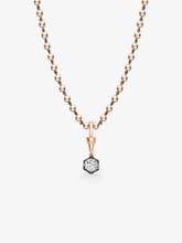 Ball n Chain 1.44ct Hexagon Diamond Pendant
