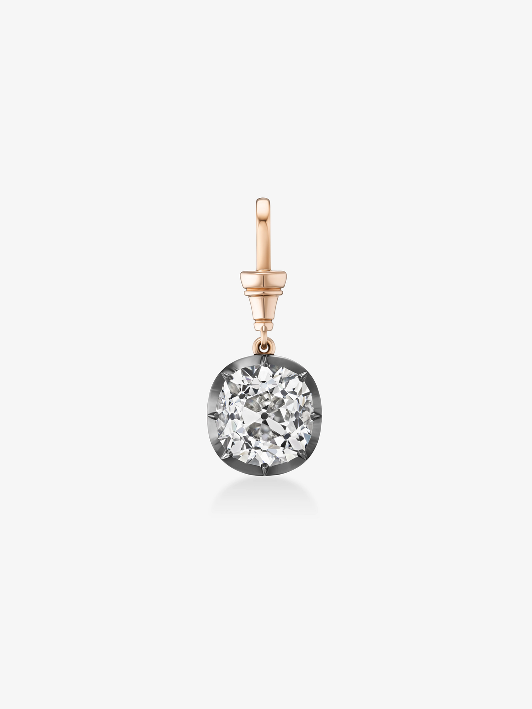 Ball n Chain 8.09ct Old Mine Cut Diamond Pendant  View 1