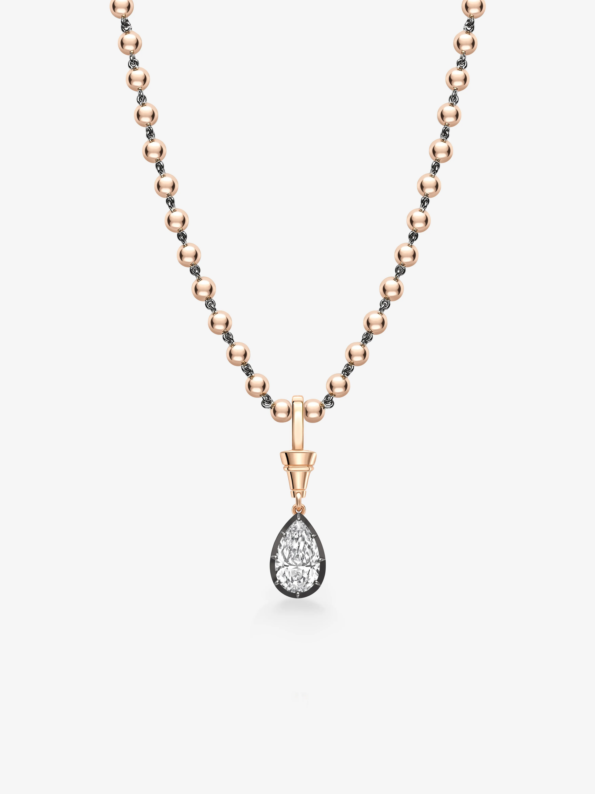 Ball n Chain 1.71ct Pear-Shaped Diamond Pendant View 3