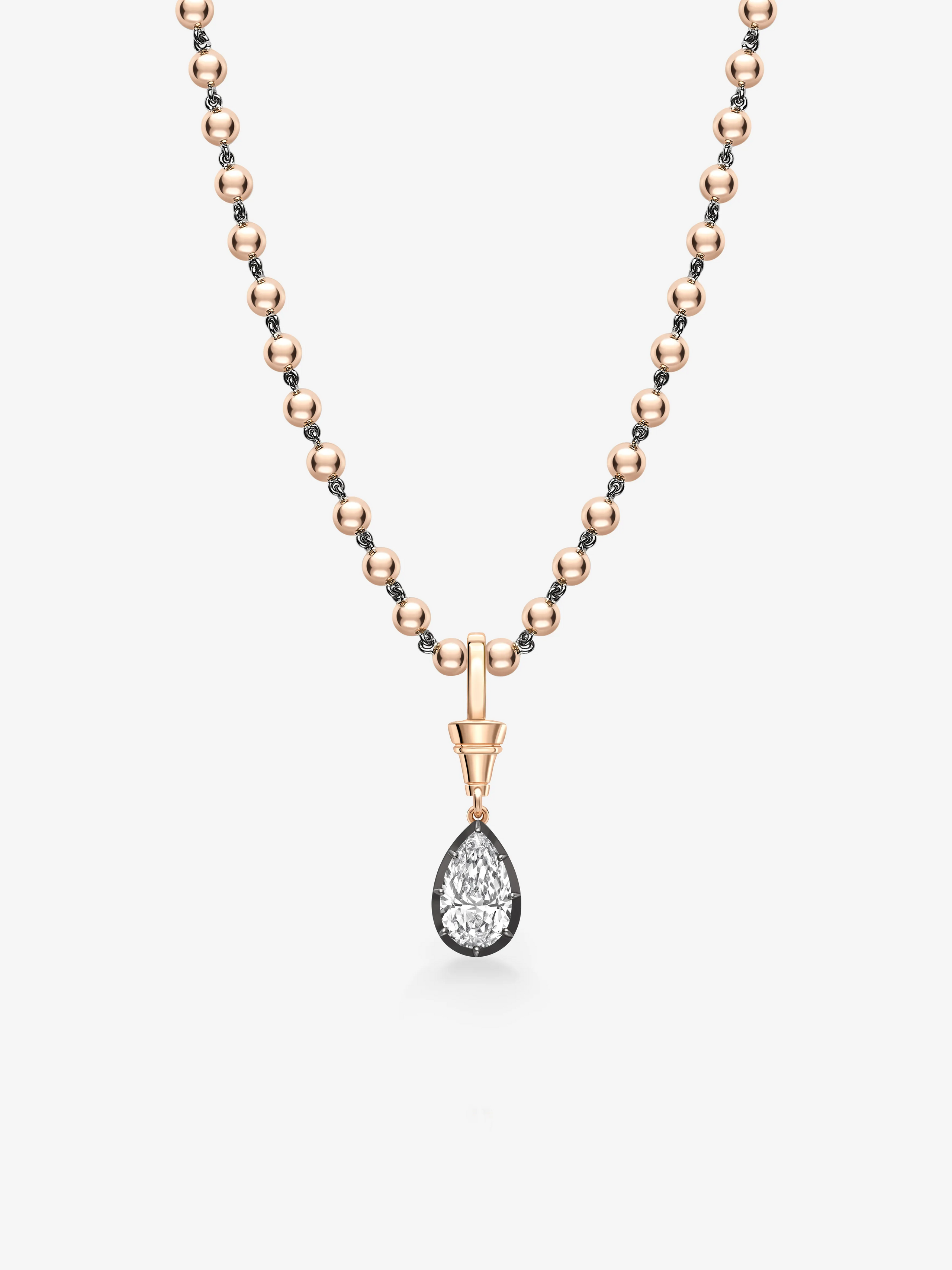 Ball n Chain 1.71ct Pear-Shaped Diamond Pendant View 3