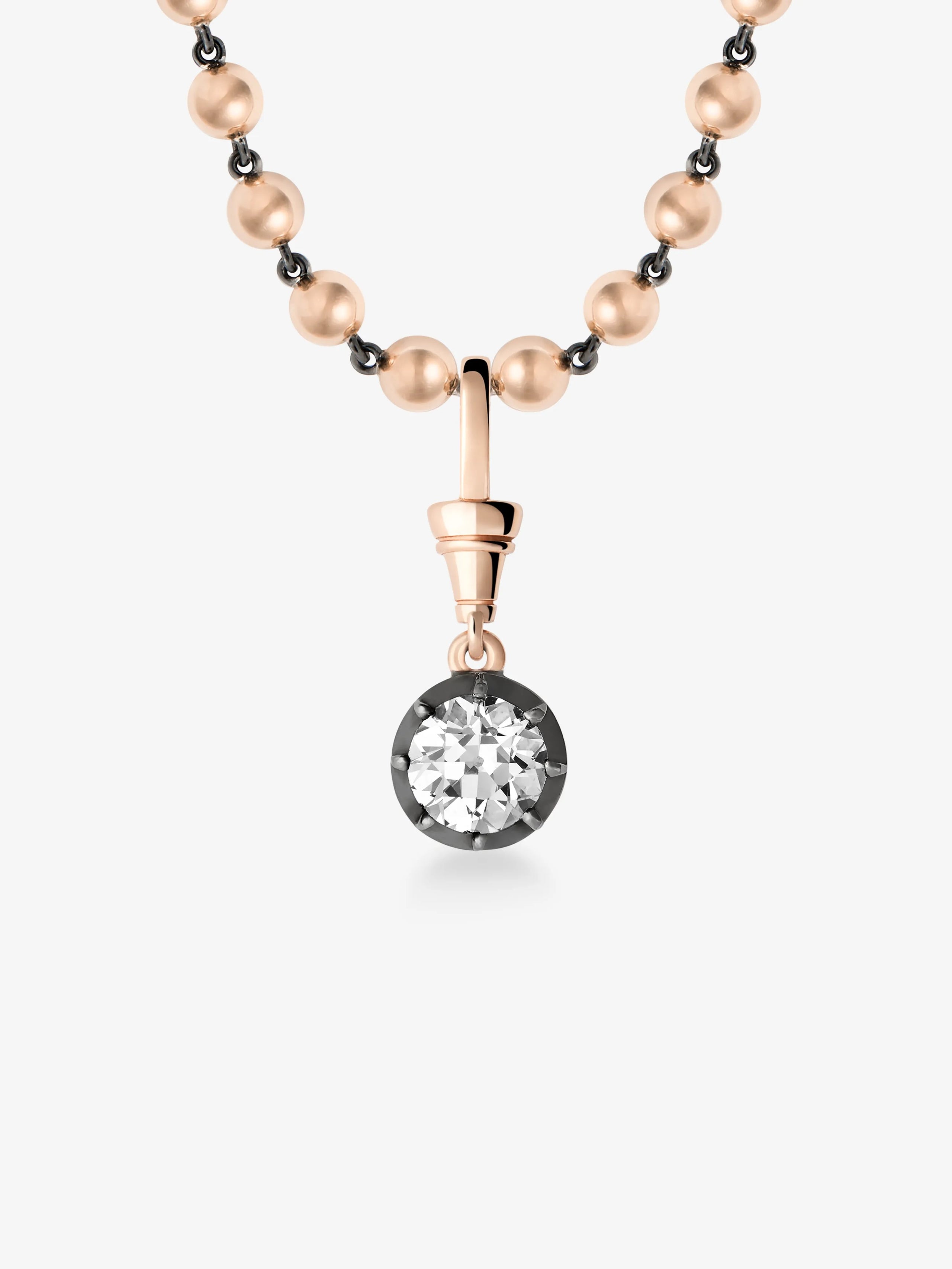 Ball n Chain 1.70ct Diamond Pendant View 2