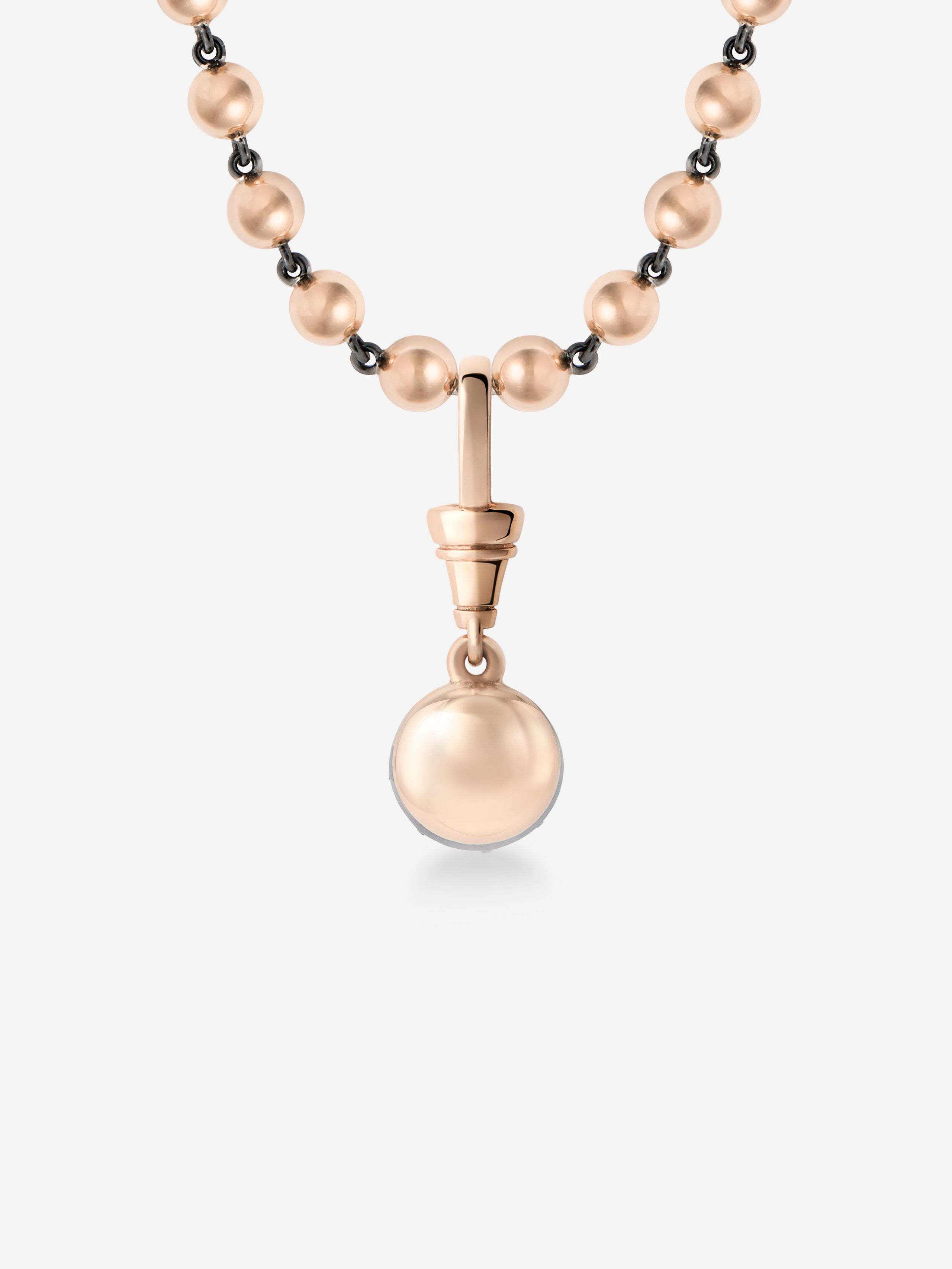 Ball n Chain 2.21ct Round Brilliant Diamond Pendant View 3