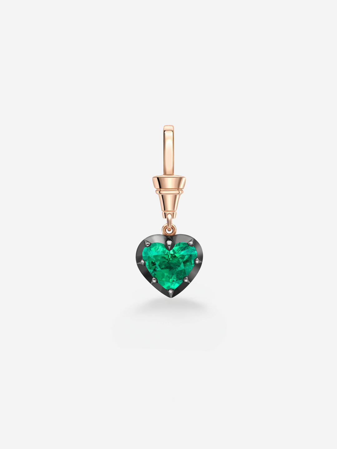 Ball n Chain 2.32ct Heart-Shaped Emerald Pendant  View 1