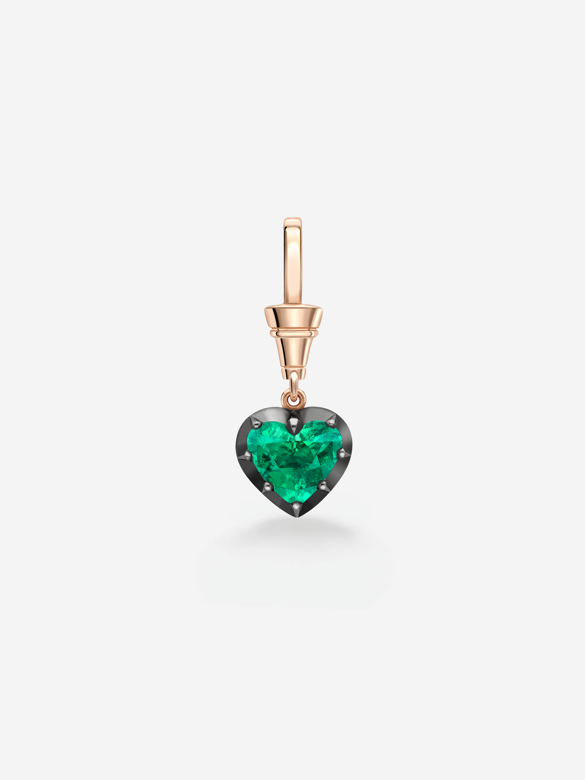 Ball n Chain 2.32ct Heart-Shaped Emerald Pendant View 1