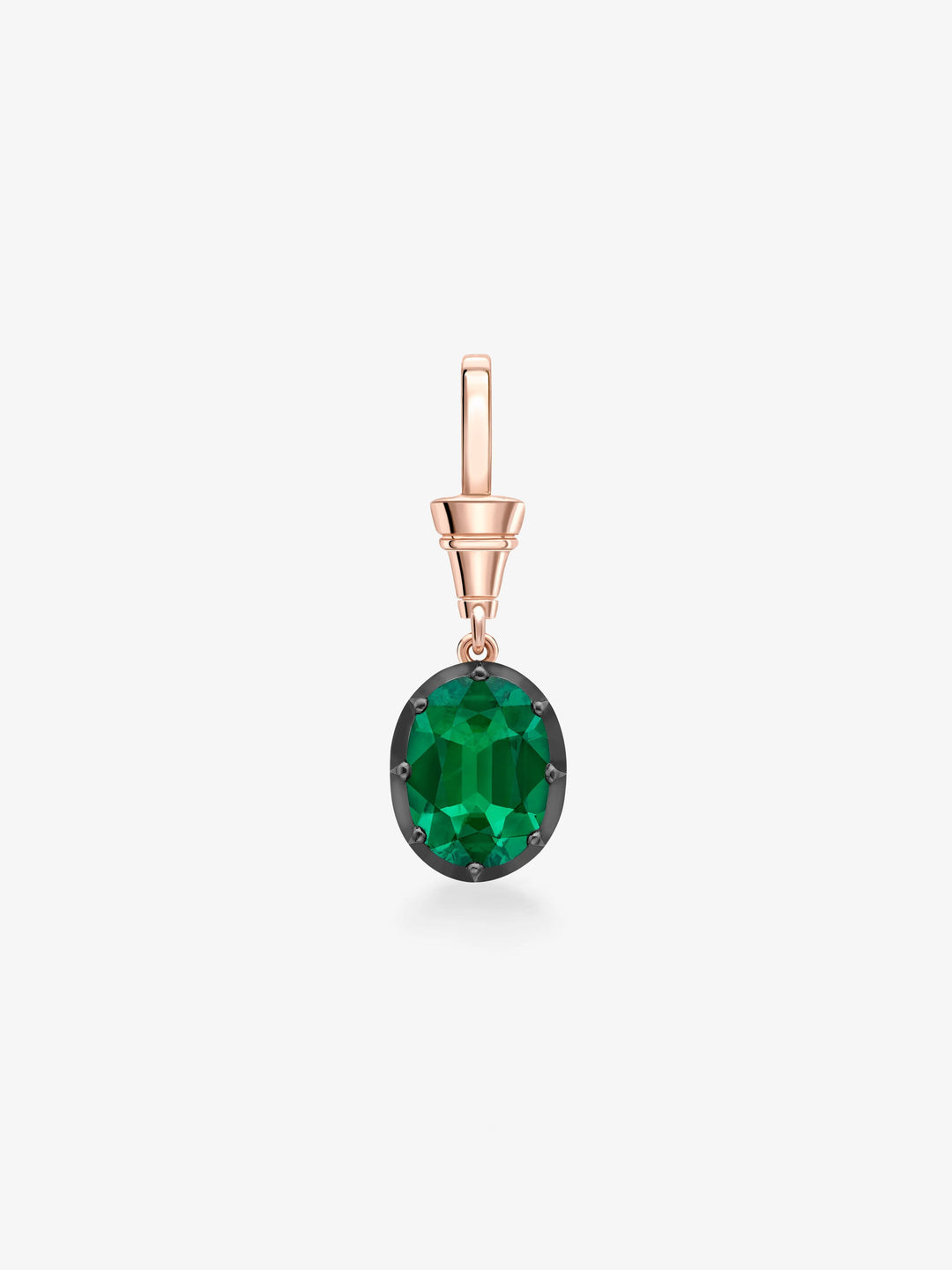 Ball n Chain 2.48ct Oval Emerald Pendant  View 1