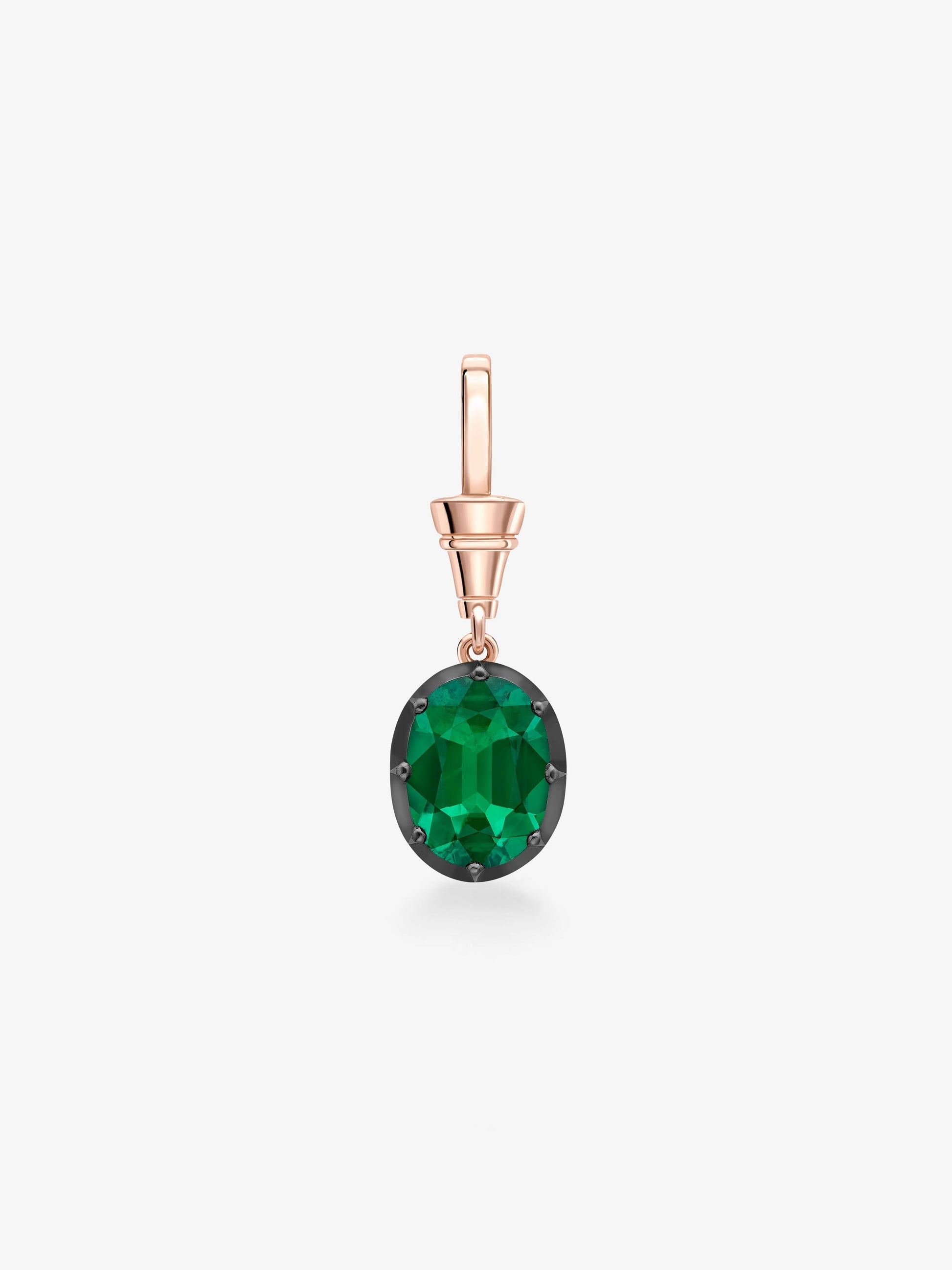 Ball n Chain 2.48ct Oval Emerald Pendant View 1
