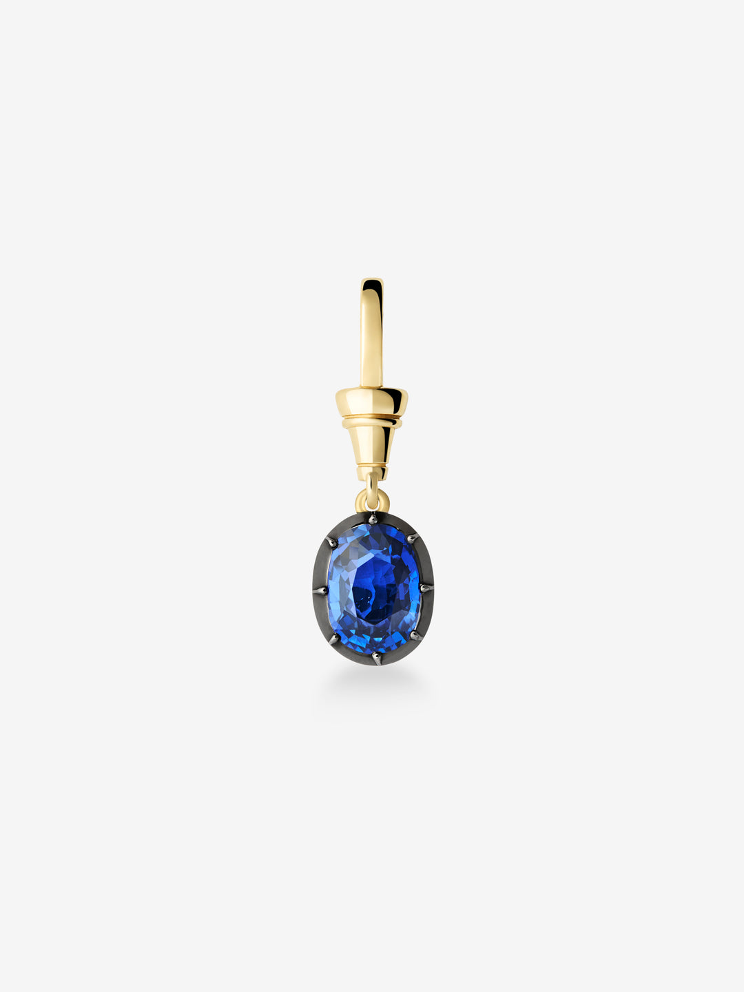 Ball n Chain 3.50ct Oval Sapphire Pendant  View 1