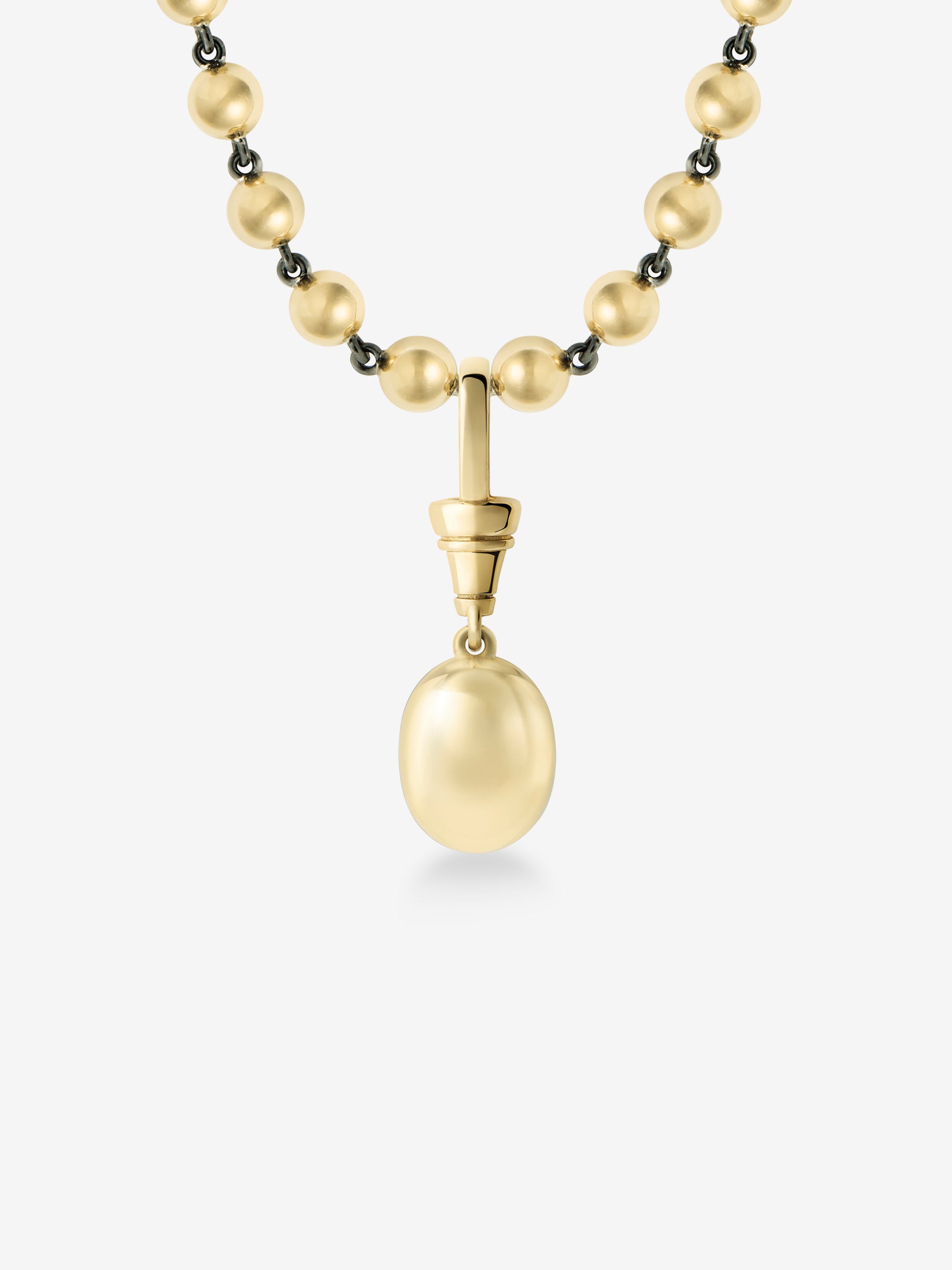 Ball n Chain 3.50ct Oval Sapphire Pendant View 4