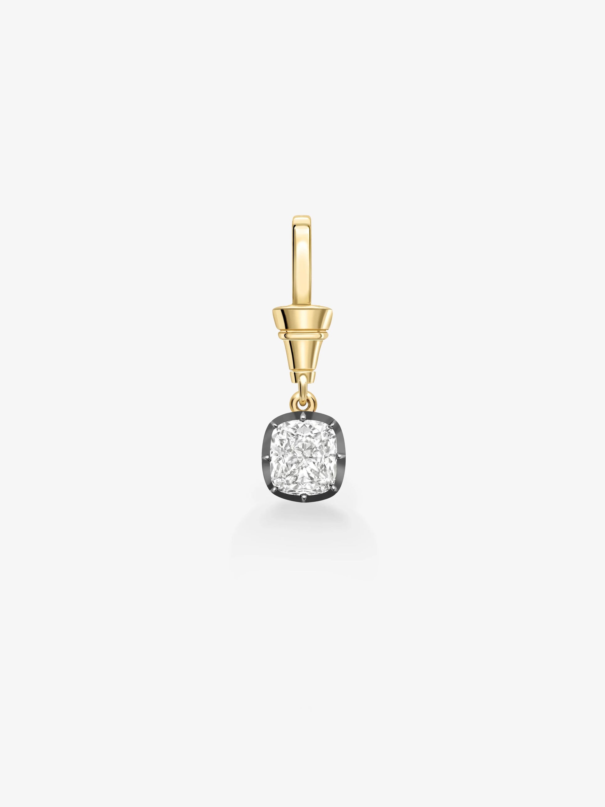 Ball n Chain 1.73ct Cushion Cut Diamond Pendant View 1