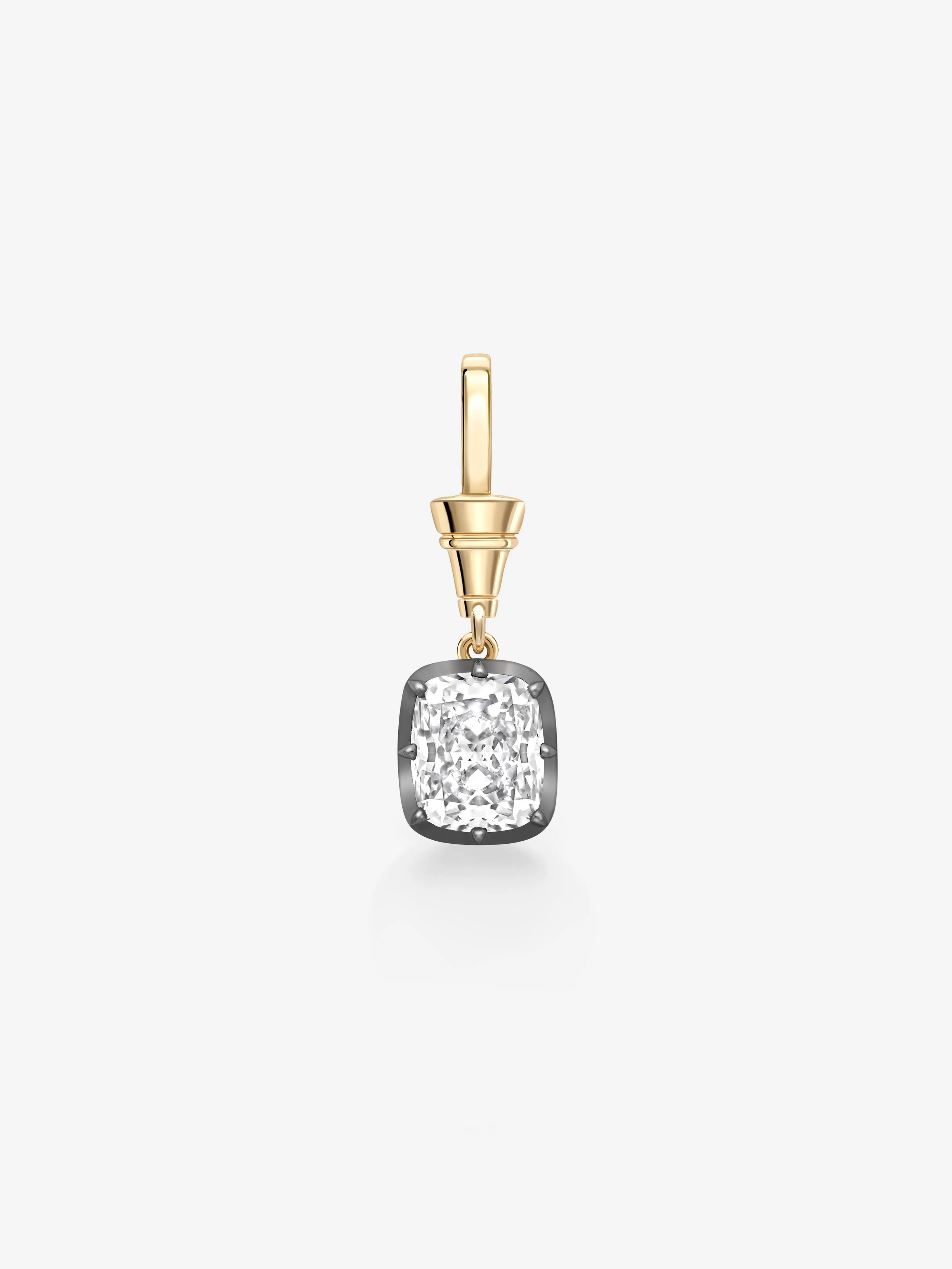 Ball n Chain 3.11ct Cushion Diamond Pendant View 1