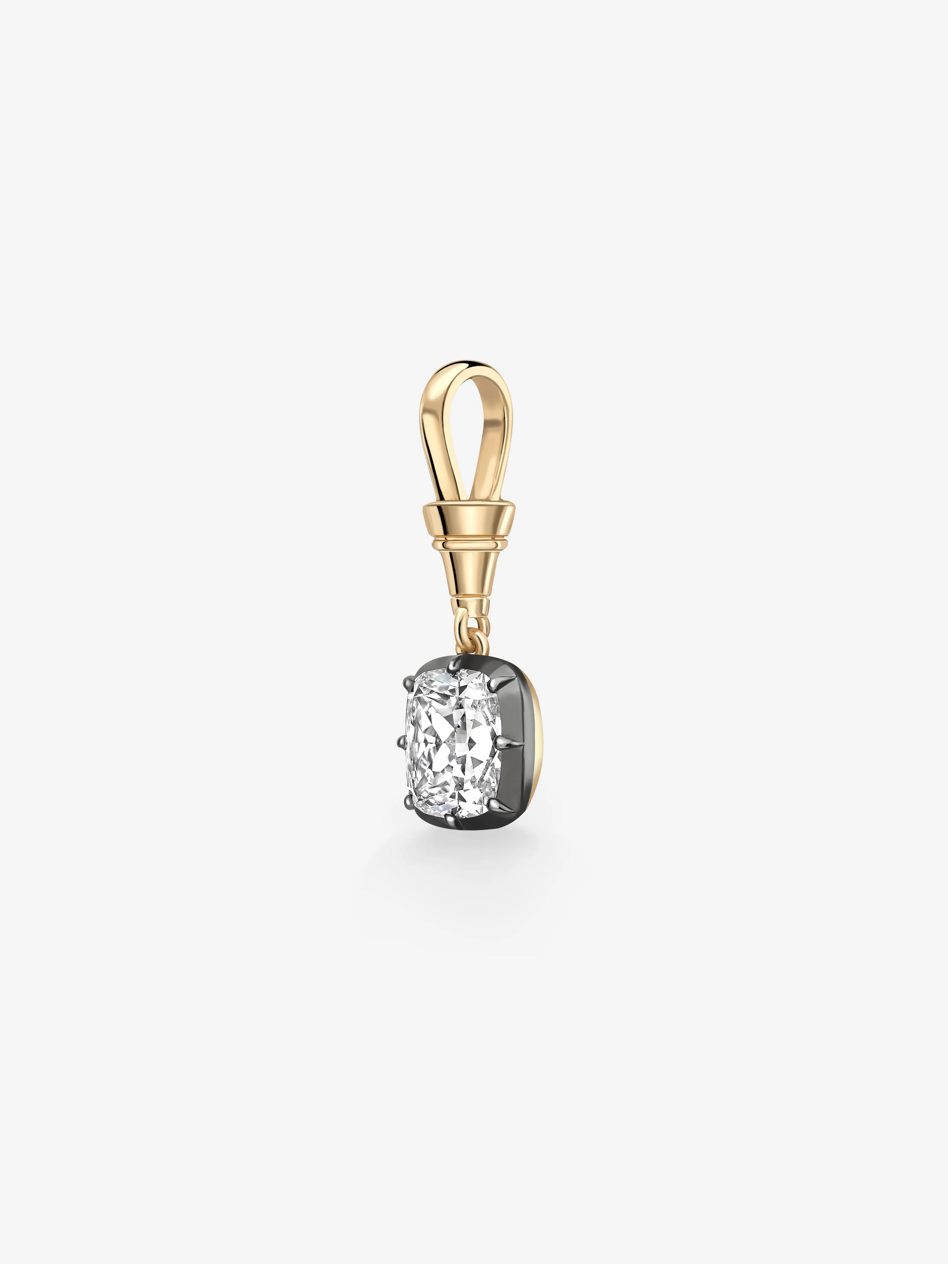 Ball n Chain 3.11ct Cushion Diamond Pendant View 2