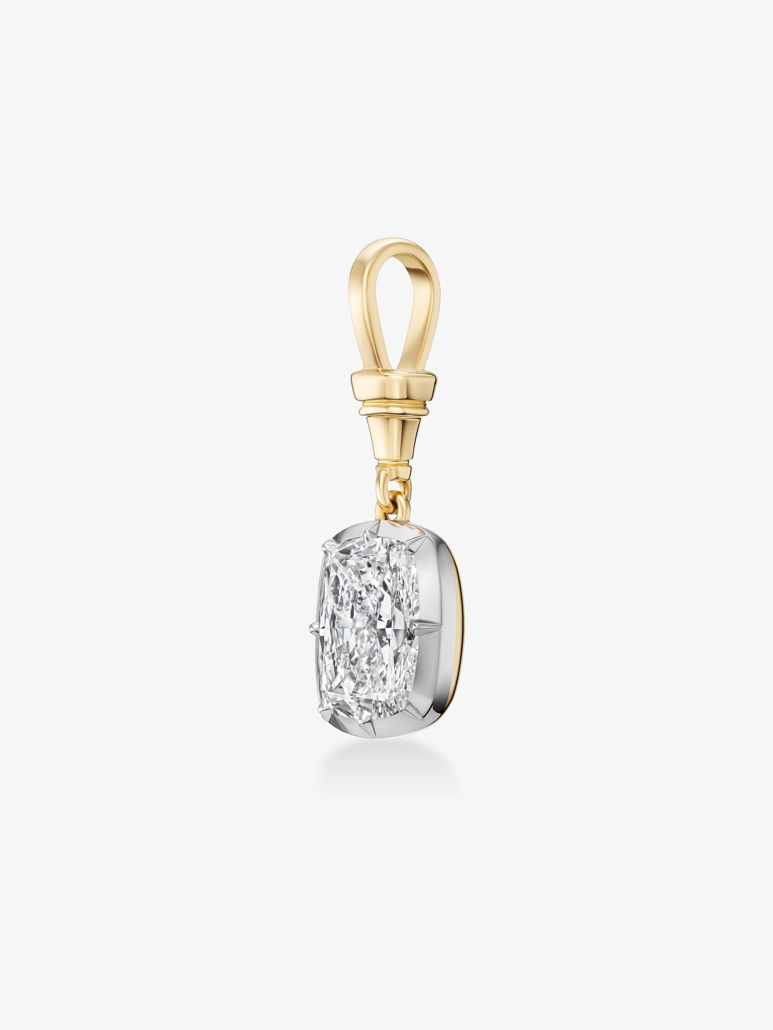 Ball n Chain 4.52ct Cushion Diamond Pendant View 5