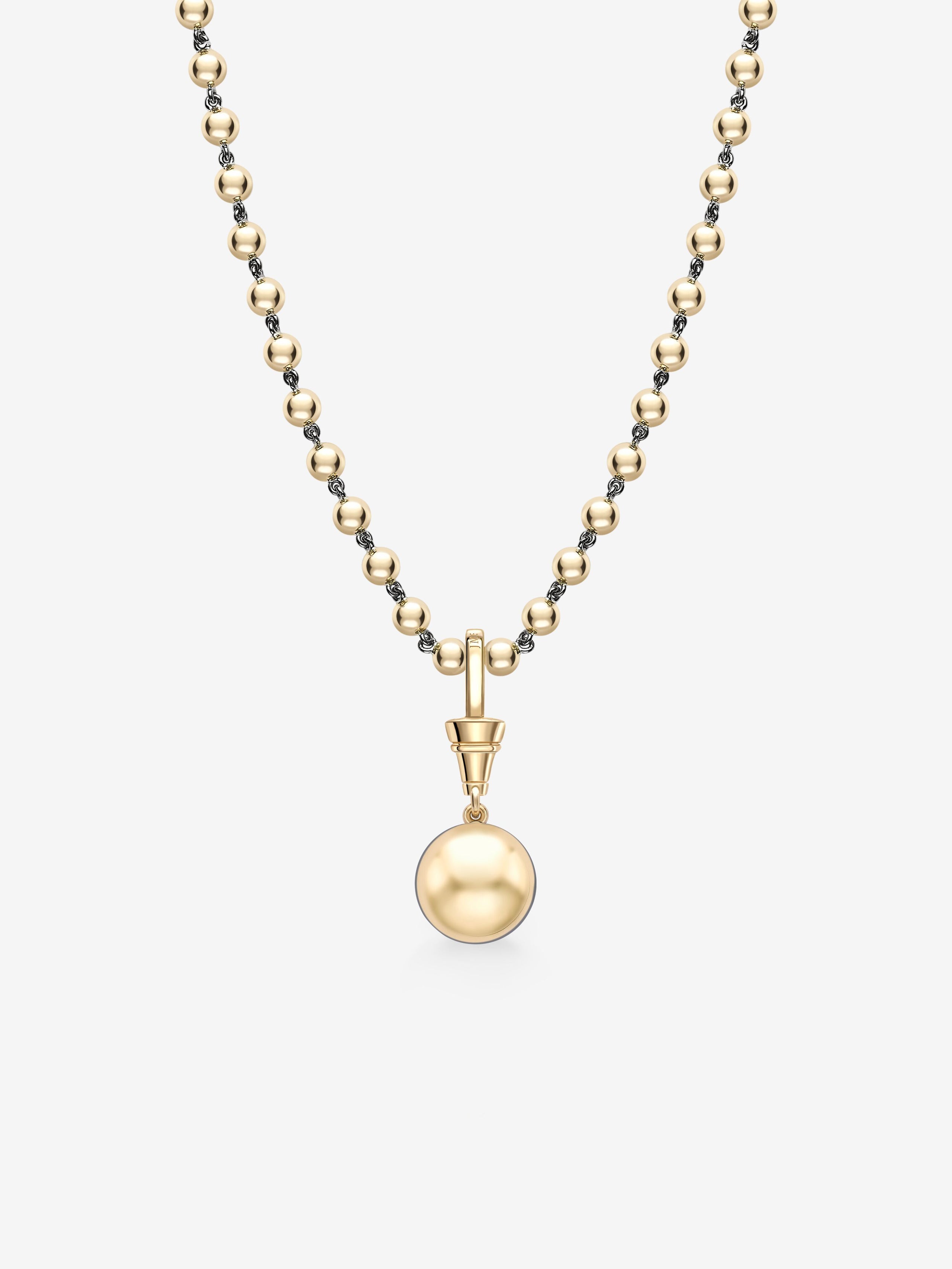 Ball n Chain 4.01ct Round Brilliant Diamond Pendant View 5