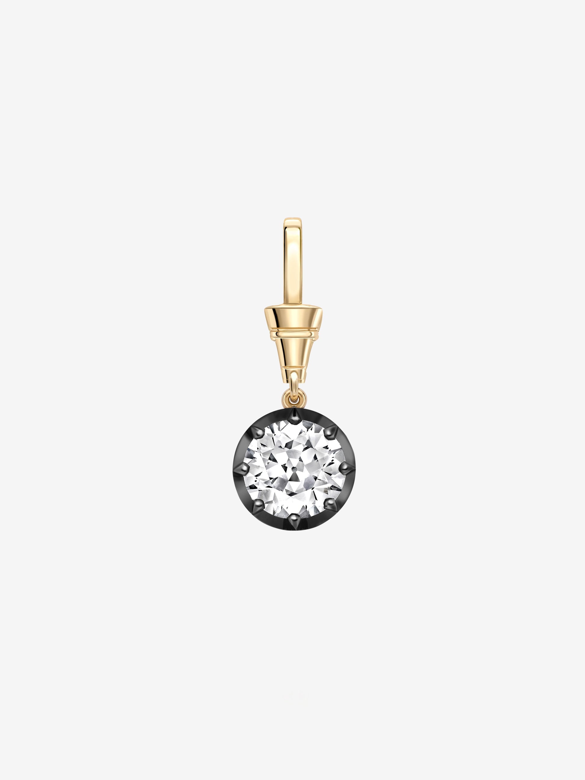 Ball n Chain 4.01ct Round Brilliant Diamond Pendant View 1