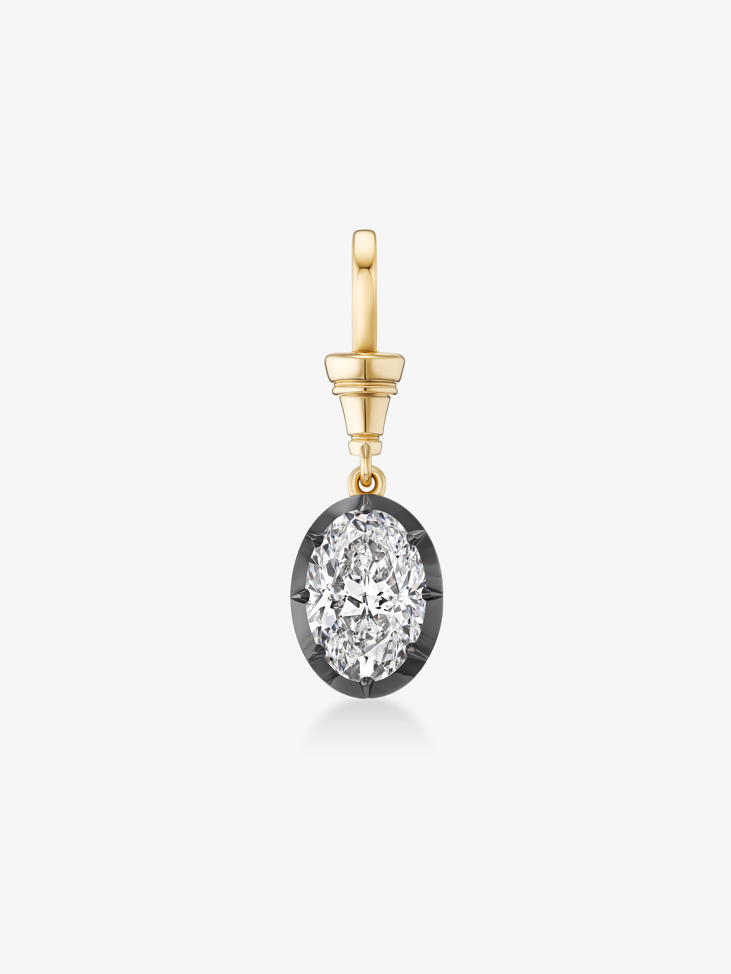 Ball n Chain 3.01ct Oval Diamond Pendant View 1
