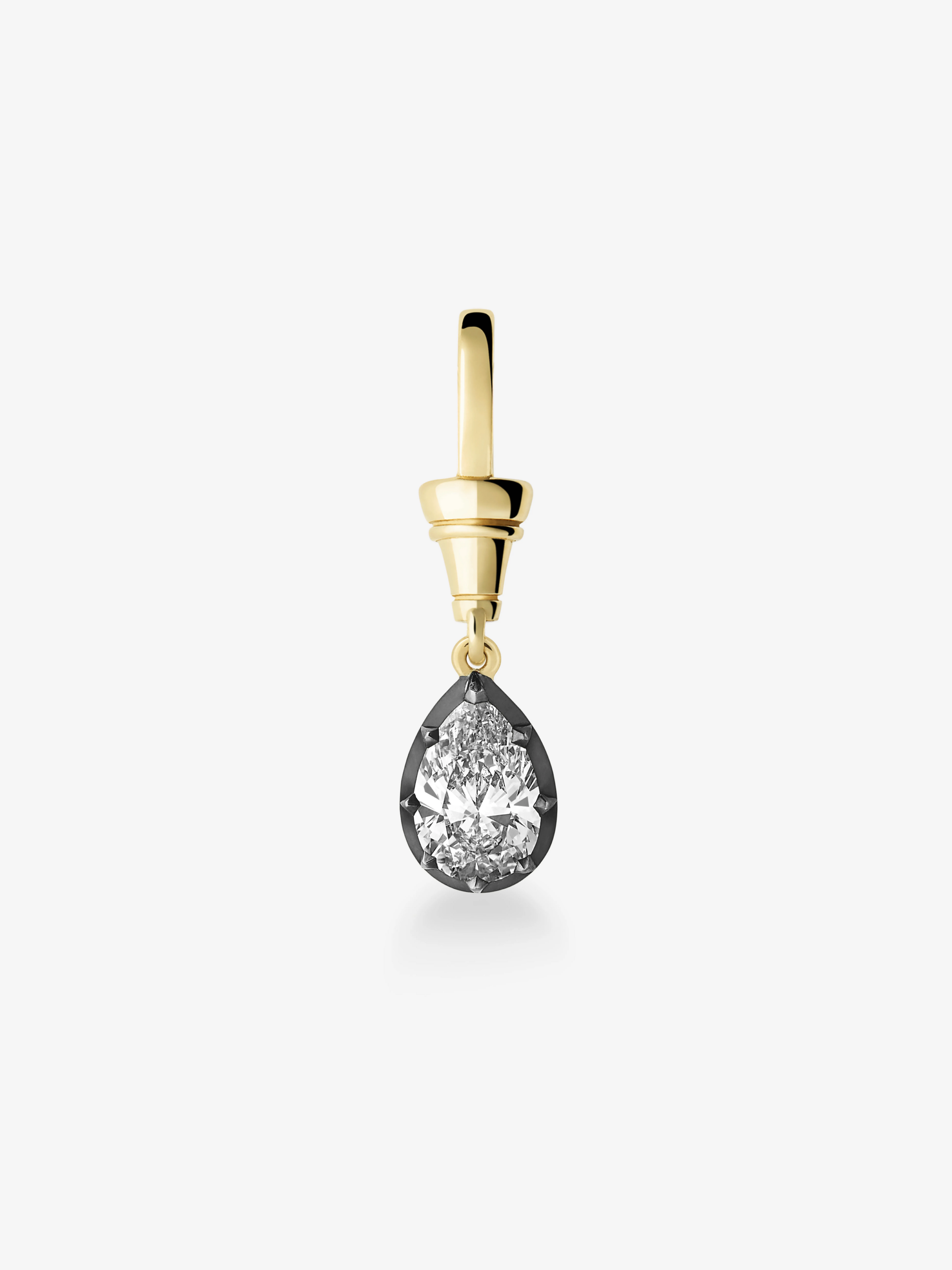 Ball n Chain 1.52ct Pear Shaped Diamond Pendant View 1