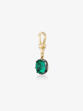 Ball n Chain 2.44ct Cushion Cut Emerald Pendant