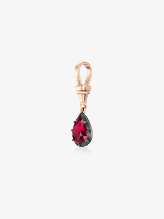 Ball n Chain 2.01ct Pear-Shaped Ruby Pendant View 2