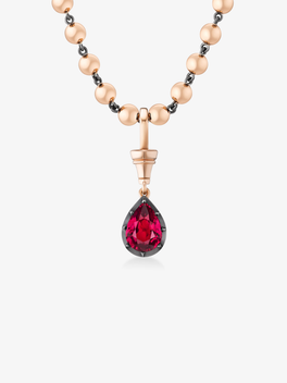 Ball n Chain 2.01ct Pear-Shaped Ruby Pendant