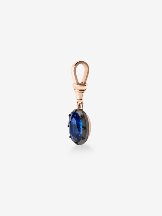 Ball n Chain 4.60ct Oval Sapphire Pendant View 4