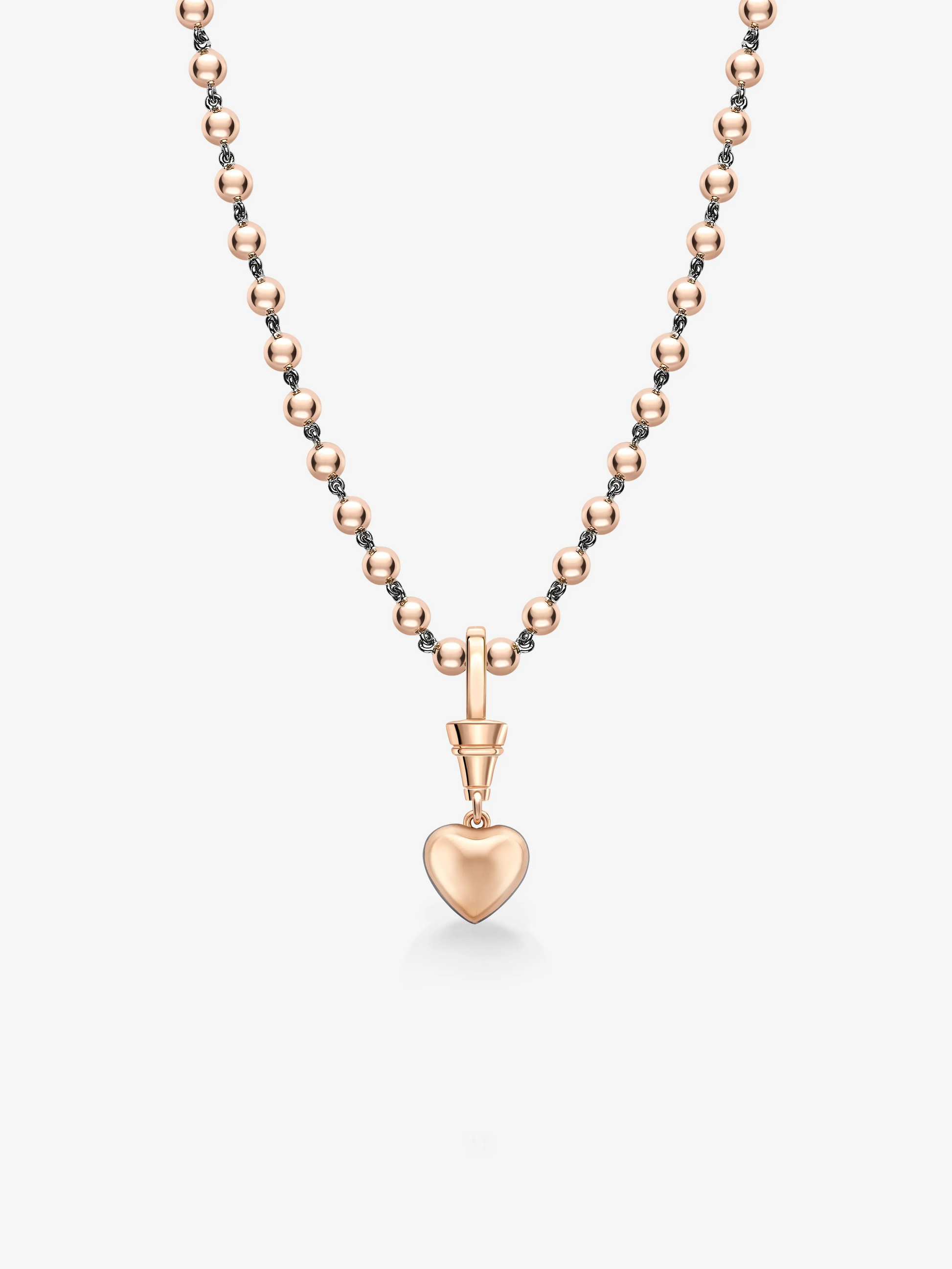 Ball n Chain 1.55ct Heart-Shaped Diamond Pendant View 3