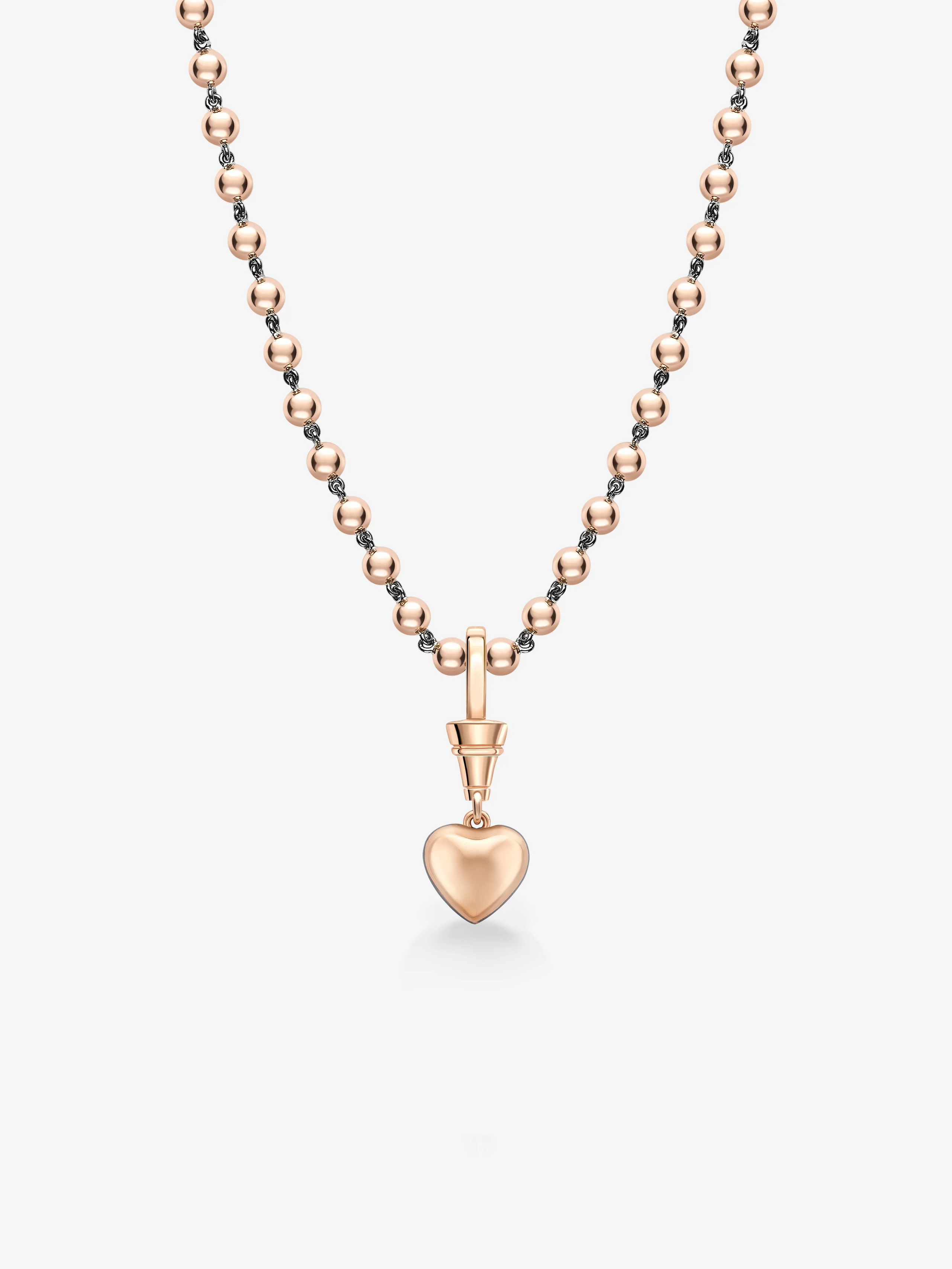 Ball n Chain 1.55ct Heart-Shaped Diamond Pendant View 3