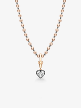 Ball n Chain 1.55ct Heart-Shaped Diamond Pendant