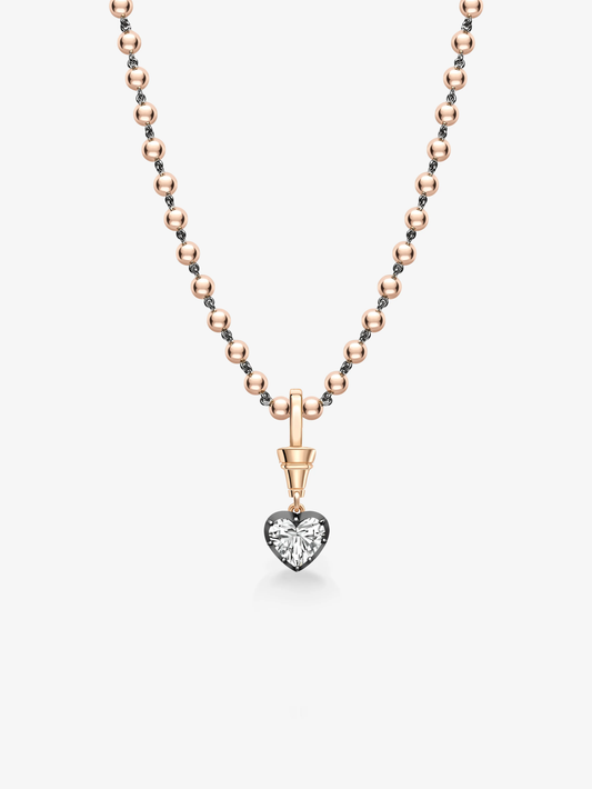 Ball n Chain 1.55ct Heart-Shaped Diamond Pendant View 2