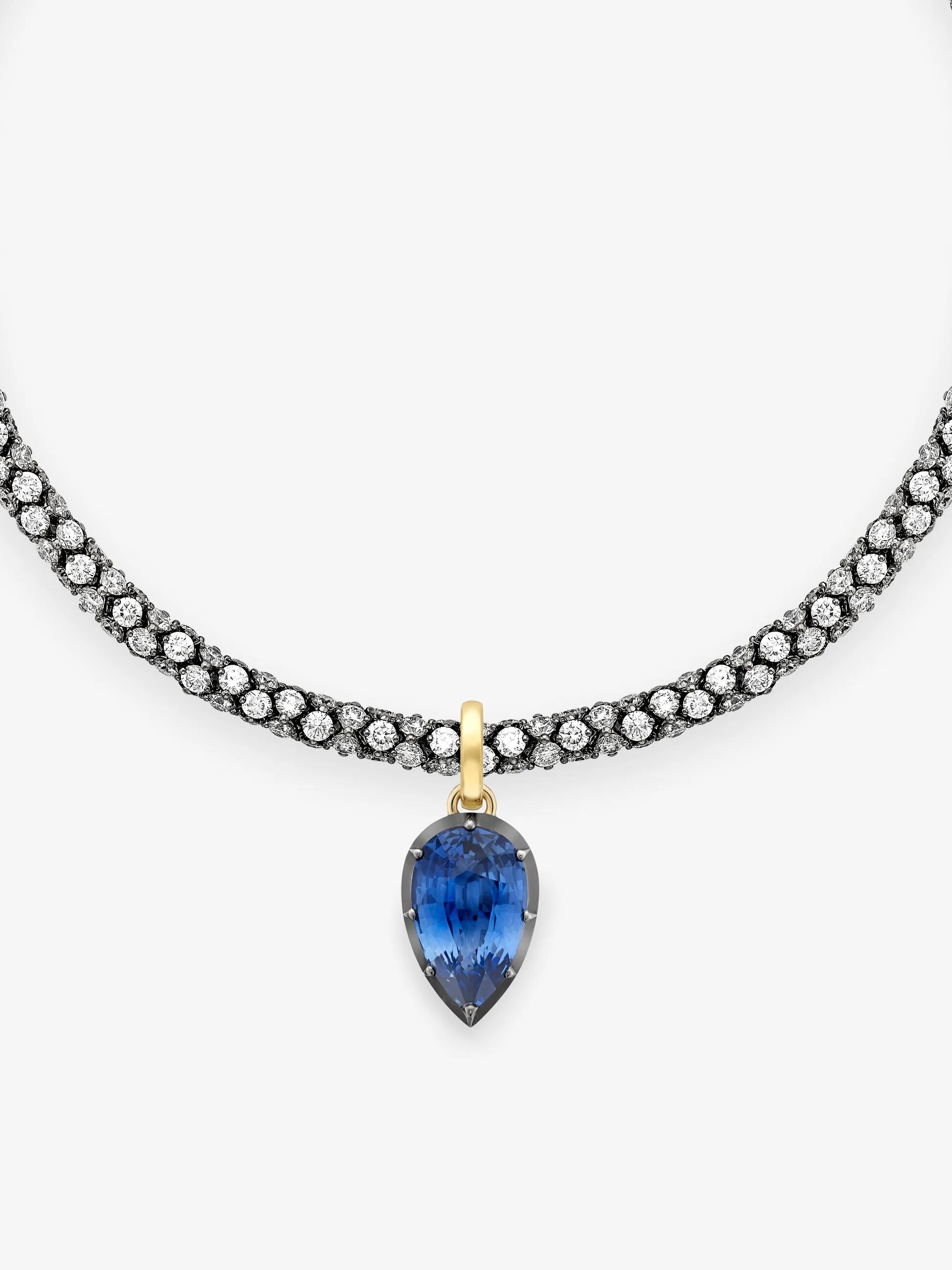 Tempest 18.35ct Pear-Shaped Sapphire Pendant View 4