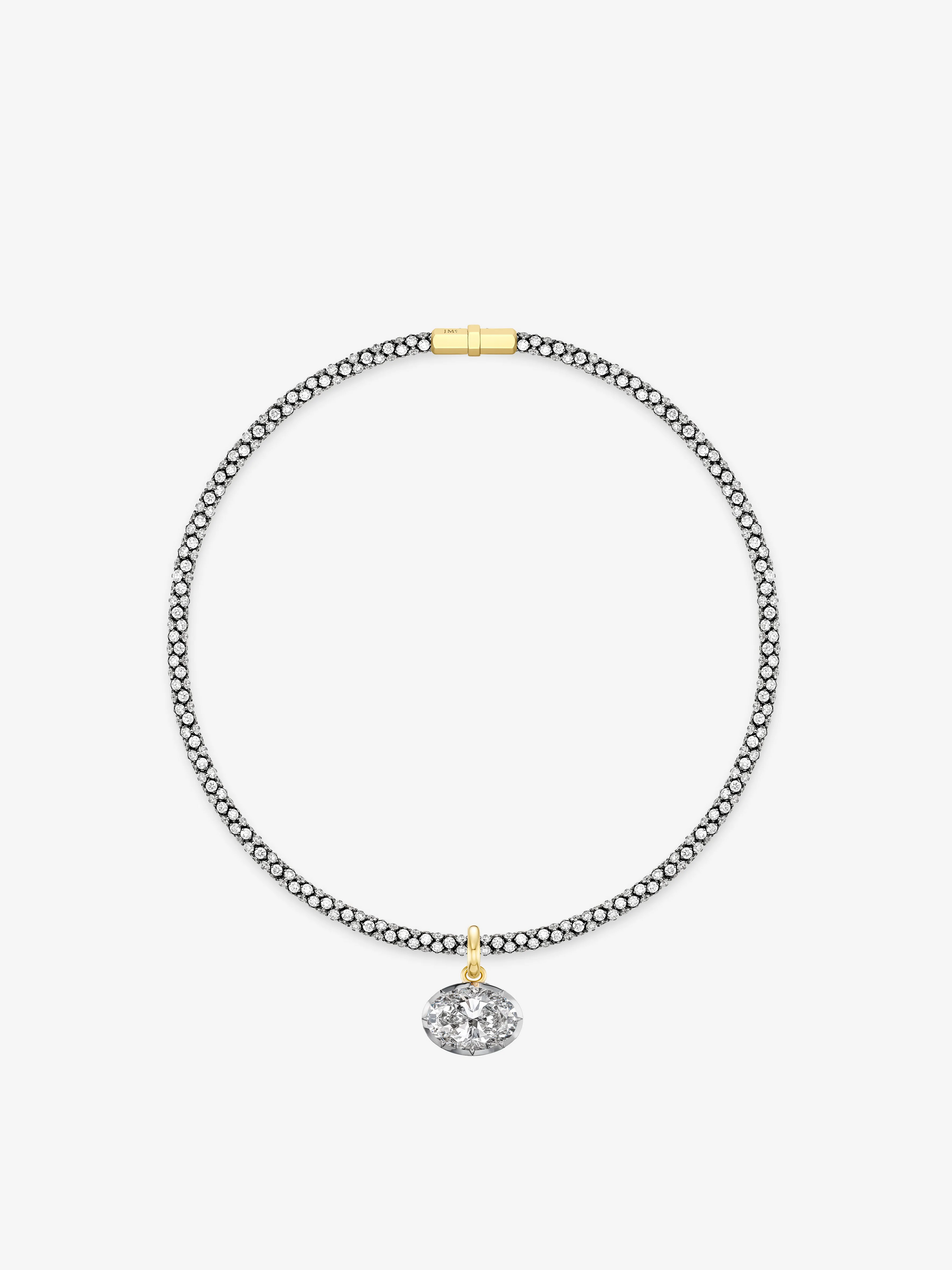 10.13ct Oval Diamond Torque Pendant View 2